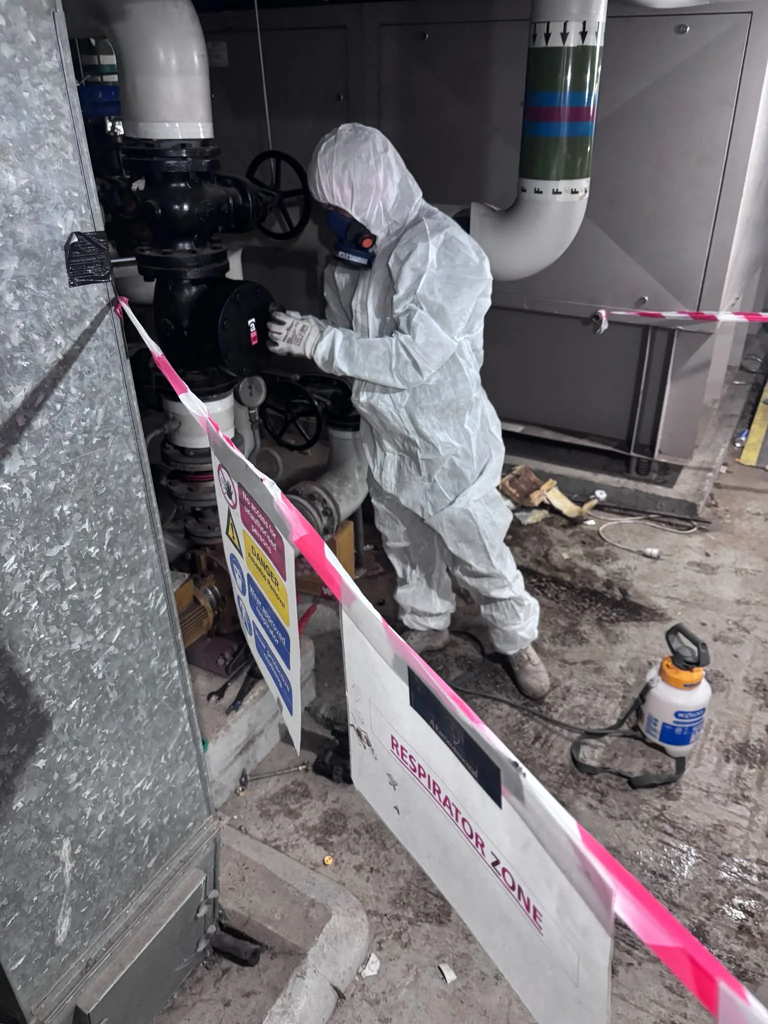 Asbestos artex removal from concrete soffit in Paddington